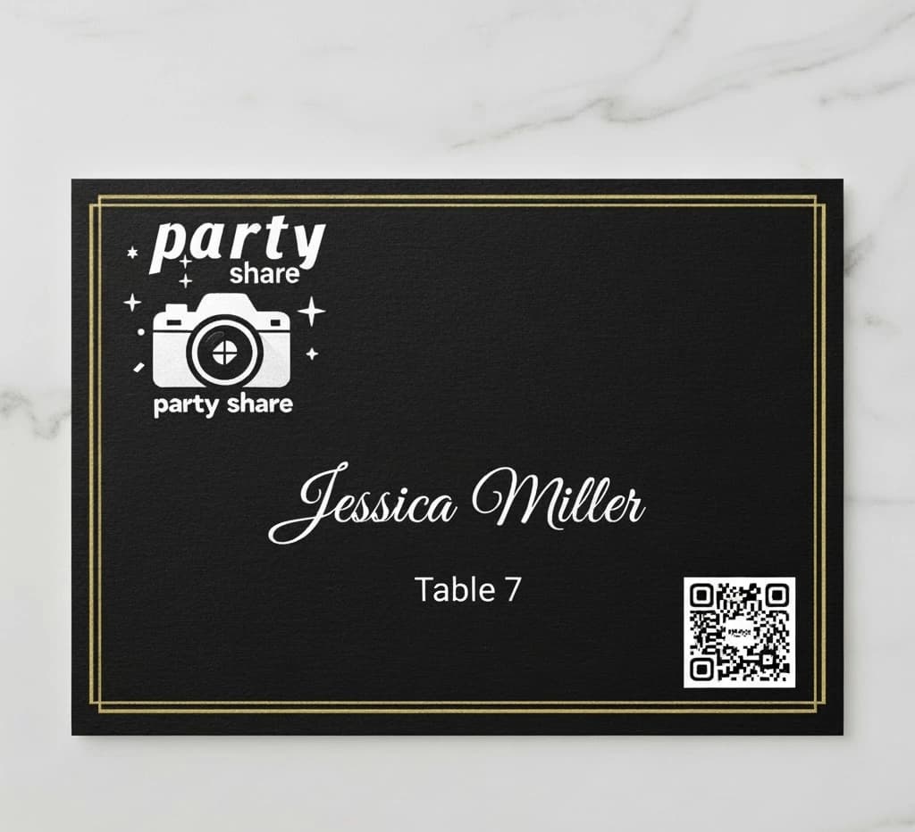 Name card on table
